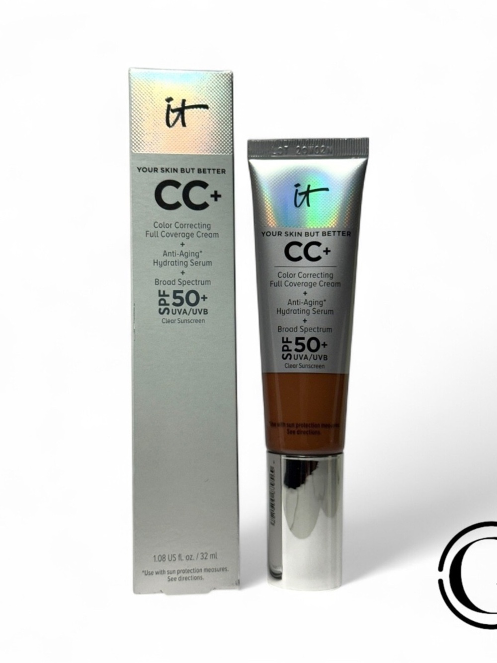 It Cosmetics CC+ Your Skin But Better Full Cover Cream DEEP BRONZE 1.08oz NIB